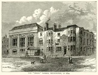 The Horns Tavern, Kennington, in 1820